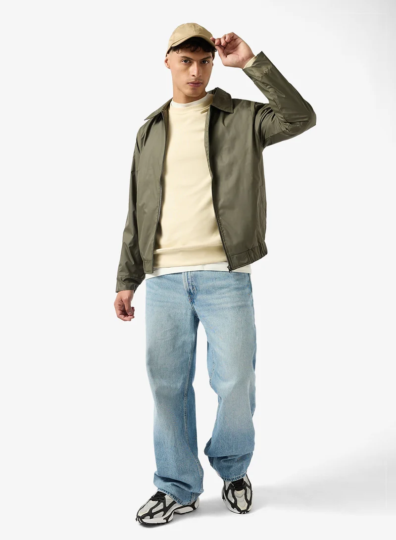 سفنتي فايف Harrington Zip Through Bomber Jacket