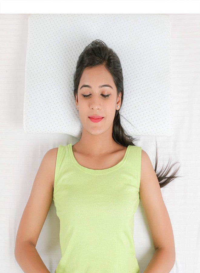 Metron Cervical Pillow for Spondylitis | Visco Soft Memory Foam Pillow for Shoulder Neck Pain | Orthopedic Contour Bed Pillow for Sleeping| Neck Support Pillow for Side Back Stomach Sleepers - Image 3