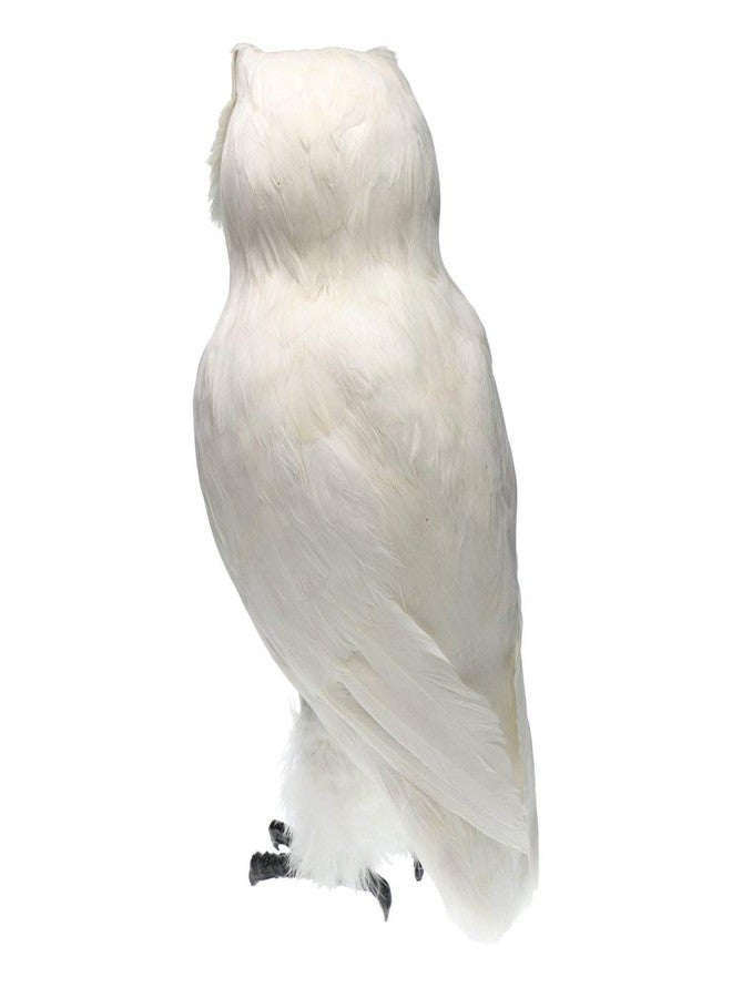 KODORIA Artificial Feathered Owl Realistic Bird Decoration Taxidermy Garden Decor - White 1 - Image 4