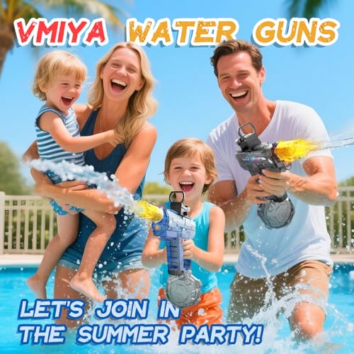 Vmiya Electric Water Gun for Adults Kids Ages 48 812 with Muzzle Flash Automatic Squirt Gun Water Pistol up to 32 FT Large Capacity 800CC Summer Outdoor Beach Pool Party Toy Gift Gray - Image 5