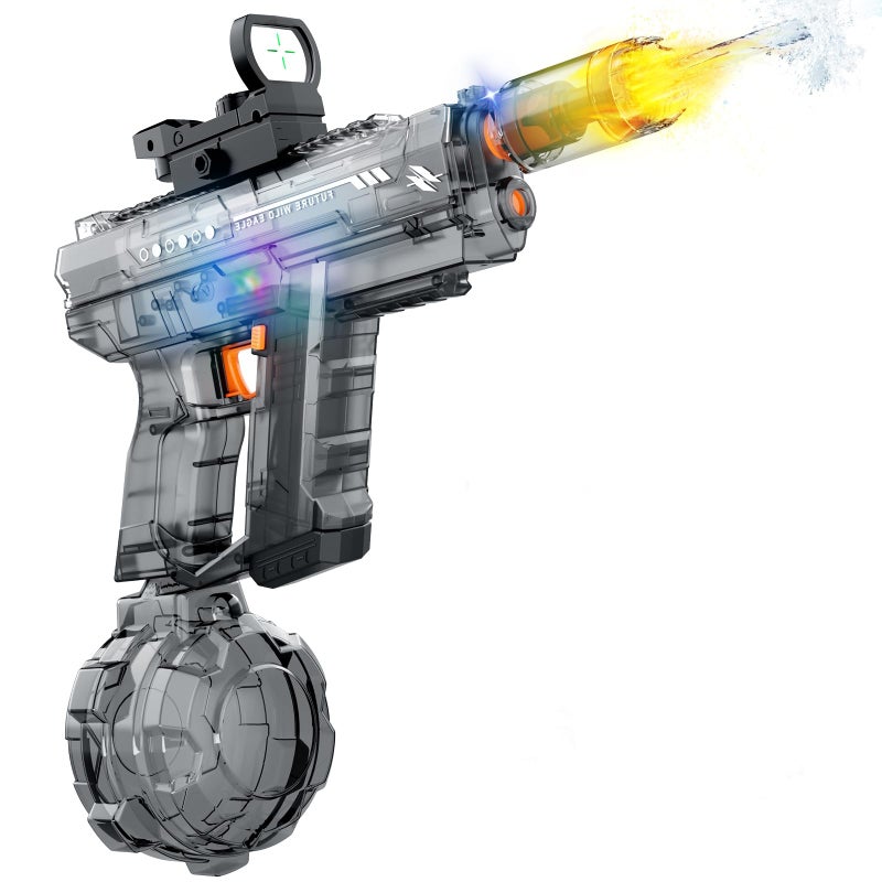 Vmiya Electric Water Gun for Adults Kids Ages 48 812 with Muzzle Flash Automatic Squirt Gun Water Pistol up to 32 FT Large Capacity 800CC Summer Outdoor Beach Pool Party Toy Gift Gray - Image 3