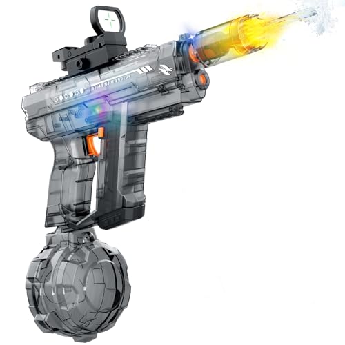 Vmiya Electric Water Gun for Adults Kids Ages 48 812 with Muzzle Flash Automatic Squirt Gun Water Pistol up to 32 FT Large Capacity 800CC Summer Outdoor Beach Pool Party Toy Gift Gray - Image 1