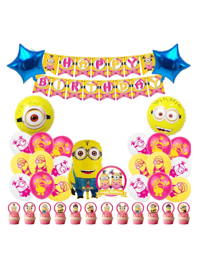 Minions Girls زينة حفلات أعياد الميلاد ومستلزماتها - Image 2