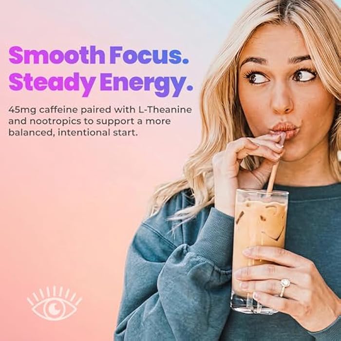 Lucid Superfood Organic Mushroom Coffee with Nootropics - Lion's Mane, Tremella, Cordyceps & Turkey Tail - Instant Mushroom Coffee Focus Brain Health - Alpha GPC, L-Theanine, Ginko Biloba - USA Made - Image 5