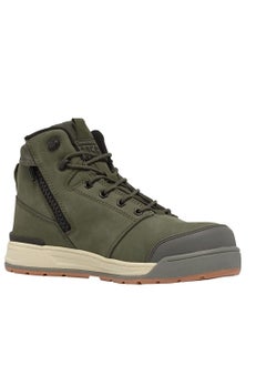 Hard Yakka 3056 Lace Zip Safety Boot, Olive  10 UK
