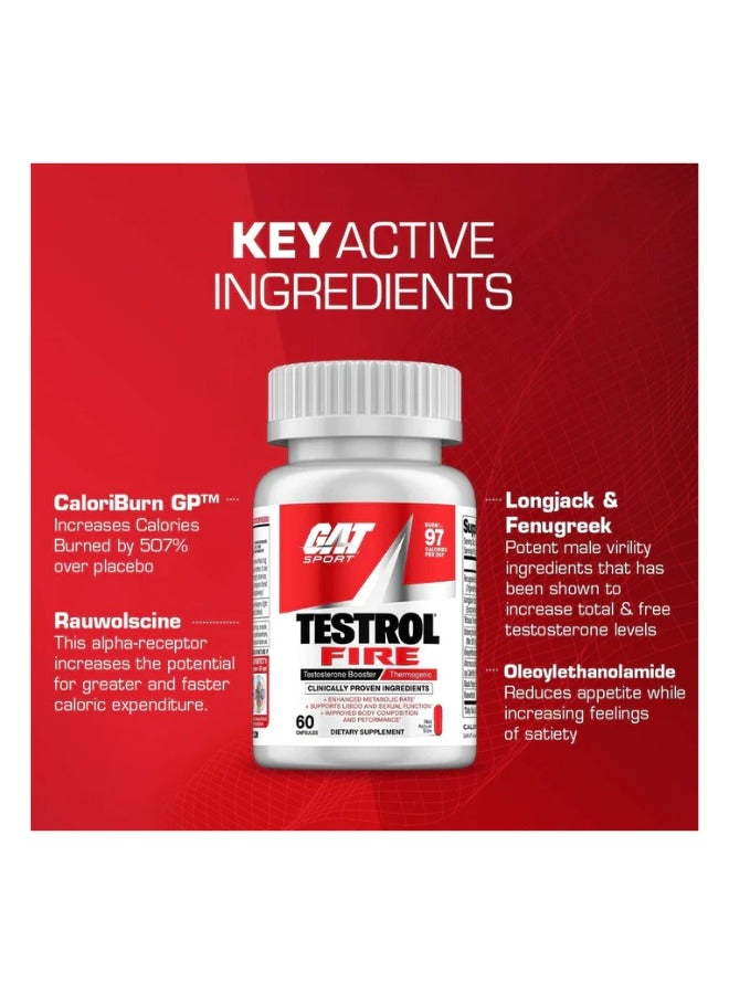 GAT SPORT Testrol Fire 60 Capsules - Image 2