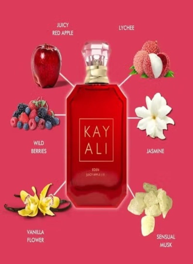 KAYALI Eden Juicy Apple | 01 Eau De Parfum 10ml - Crisp and Fruity Fragrance with Red Apple, Black Currant, and Floral Notes in a Travel-Friendly Size - Image 3