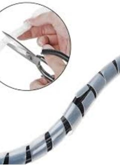 KNP KNP White Spiral Cable Wrap 30 MM is a versatile and durable solution for organizing and protecting cables and wires. This wrap helps keep cables tidy prevents damage and improves safety by reducing clutter.  - Image 3