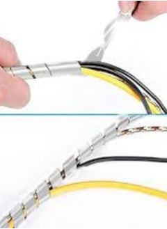 KNP KNP White Spiral Cable Wrap 30 MM is a versatile and durable solution for organizing and protecting cables and wires. This wrap helps keep cables tidy prevents damage and improves safety by reducing clutter.  - Image 4