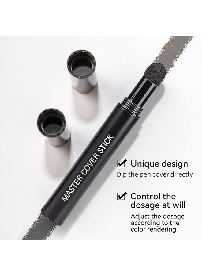 BSIMONE Hairline Shadow Pen Master Cover Stick-Powder Hair Root Touch Up,Hair Filler Volumizing Powder Fill In Receding Hair Lines Bald Spots Wide Parts Forehead Side,Hairline Finishing Stick Sweatproof For Women Men (#01Black) - Image 3