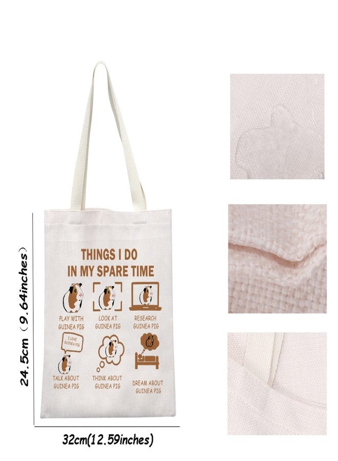 MEIKIUP Guinea Pigs Toiletry Bag Travel Bag Guinea Pig Lover Gift Cavy Owner Gift Things I Do In My Spare Time Tote Bag (SPARE TIME Guinea Pigs) - Image 4