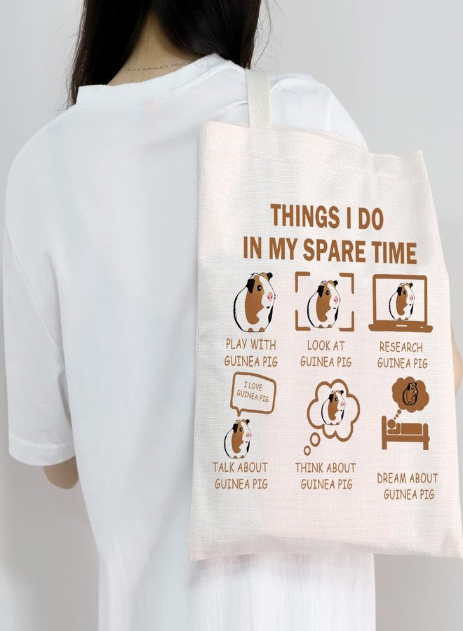 MEIKIUP Guinea Pigs Toiletry Bag Travel Bag Guinea Pig Lover Gift Cavy Owner Gift Things I Do In My Spare Time Tote Bag (SPARE TIME Guinea Pigs) - Image 2