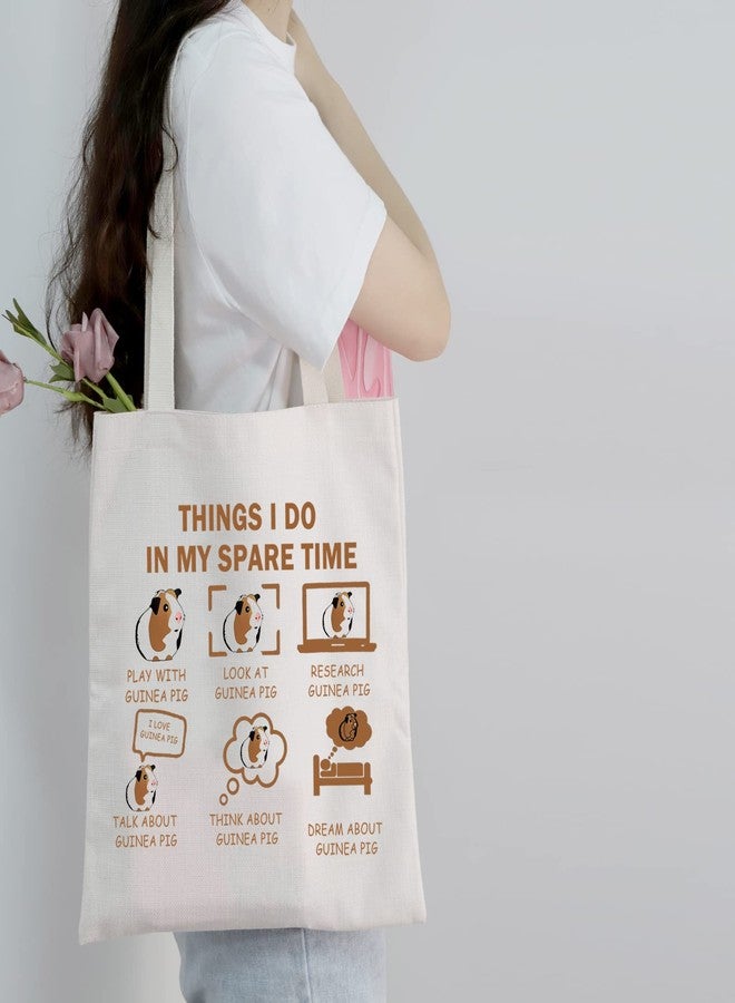 MEIKIUP Guinea Pigs Toiletry Bag Travel Bag Guinea Pig Lover Gift Cavy Owner Gift Things I Do In My Spare Time Tote Bag (SPARE TIME Guinea Pigs) - Image 3