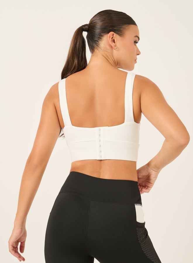 Styli Active Broad Underband Hook And Eye Detail Sports Bra - Image 5