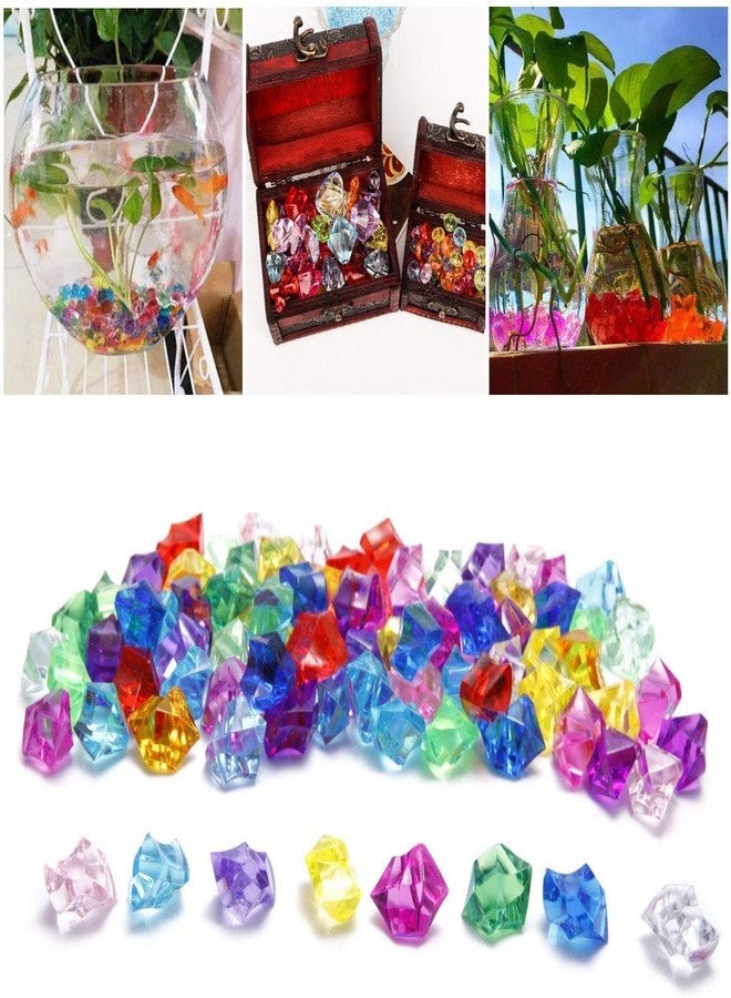 Firstly Acrylic Ice Rocks, Multicolored Jewels Gems Diamond Pirate Treasure for Home Party Supplies Vase Fillers Costume Stage Props Wedding Decorations (50pcs) - Image 4