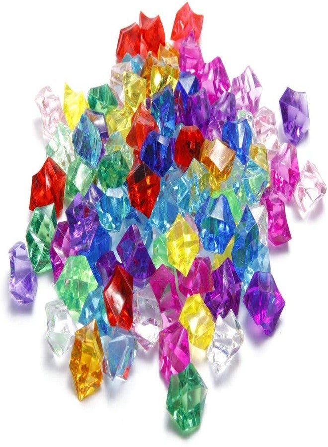 Firstly Acrylic Ice Rocks, Multicolored Jewels Gems Diamond Pirate Treasure for Home Party Supplies Vase Fillers Costume Stage Props Wedding Decorations (50pcs) - Image 1