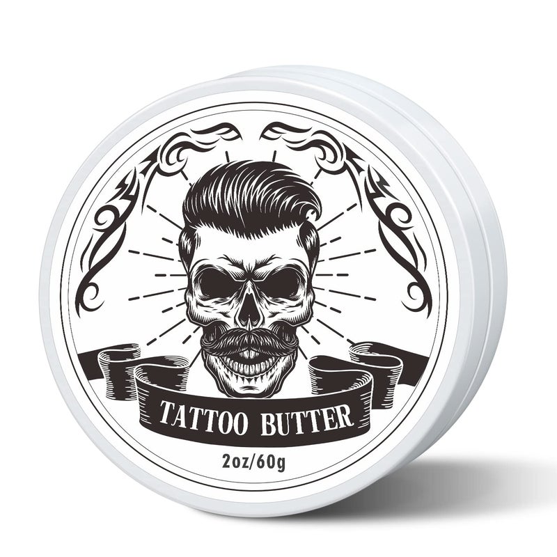 FUNAN Tattoo Butter Aftercare Cream, Tattoo Care Balm for Before, During, After Tattoo Process, Safe, Natural Tattoo Aftercare Creamâ€“ 2 oz - Image 1