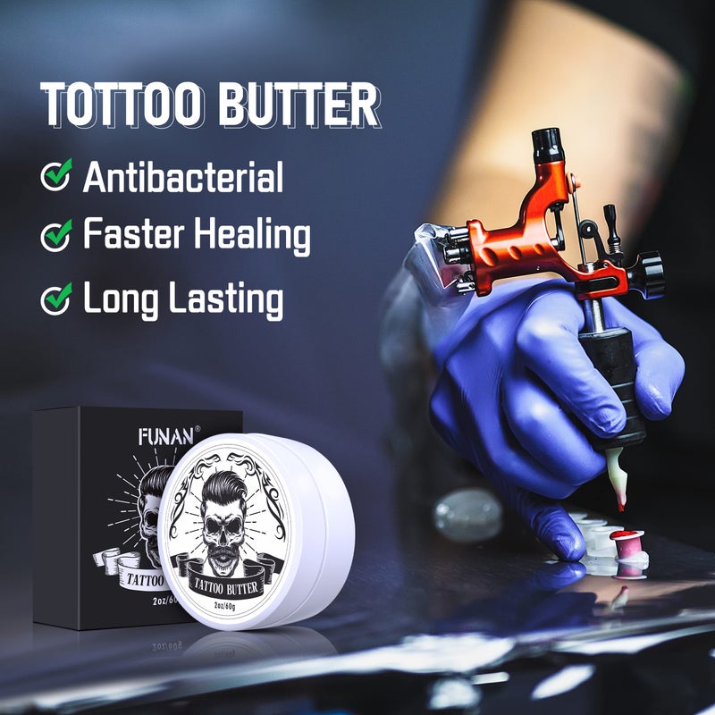 FUNAN Tattoo Butter Aftercare Cream, Tattoo Care Balm for Before, During, After Tattoo Process, Safe, Natural Tattoo Aftercare Creamâ€“ 2 oz - Image 2