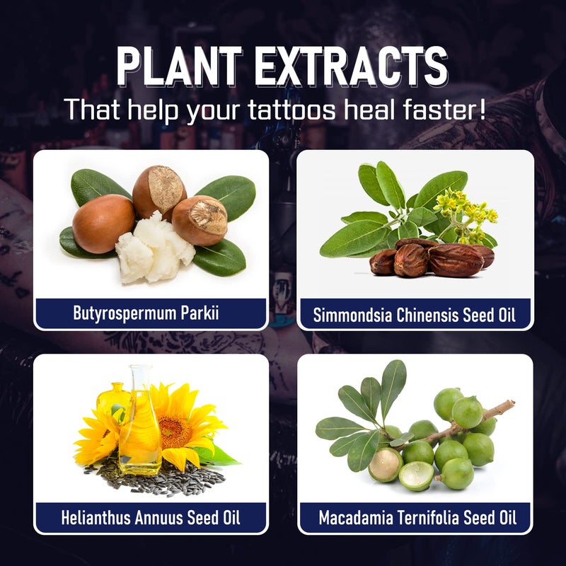 FUNAN Tattoo Butter Aftercare Cream, Tattoo Care Balm for Before, During, After Tattoo Process, Safe, Natural Tattoo Aftercare Creamâ€“ 2 oz - Image 3