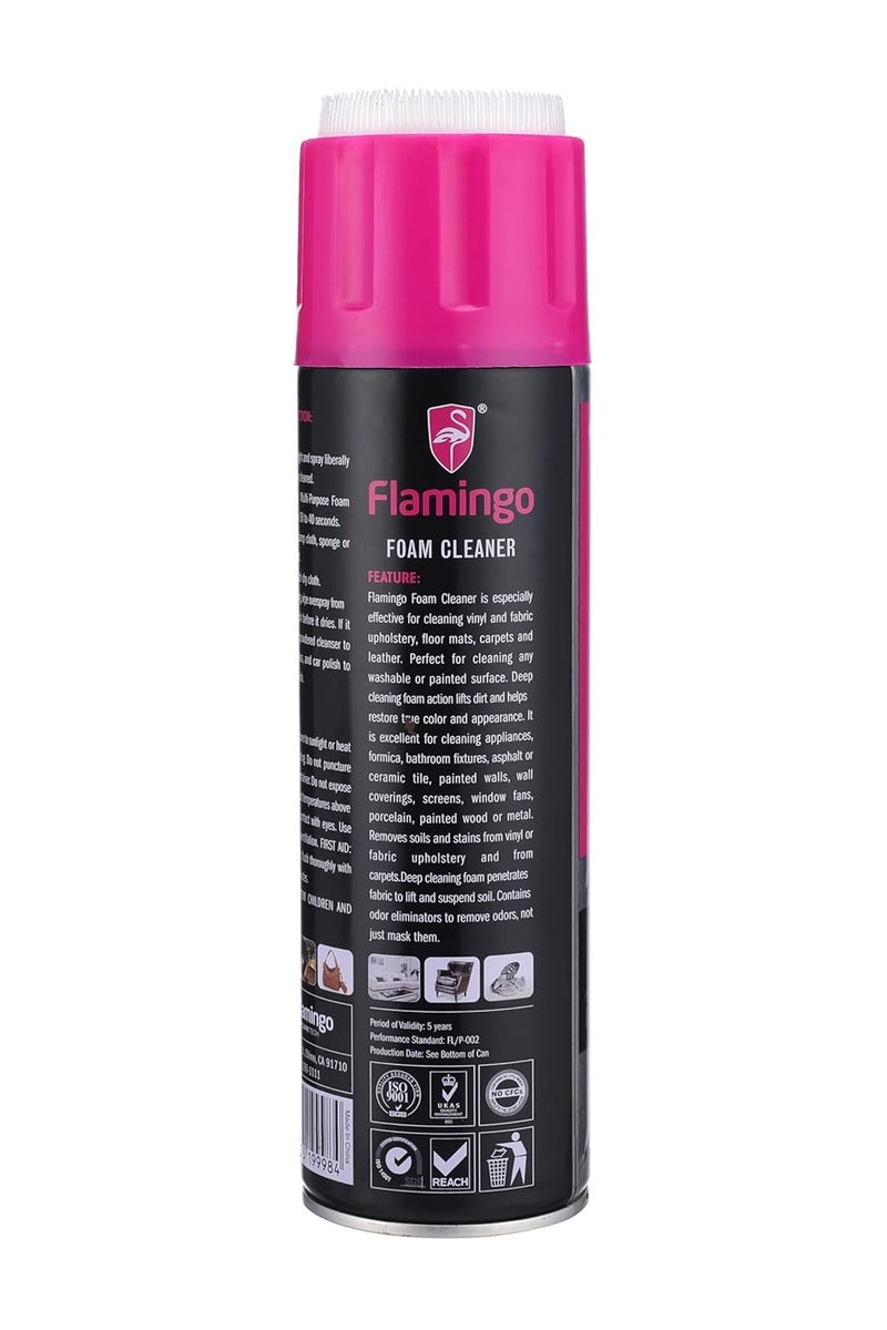 منظف رغوي متعدد الأغراض، مكون من 4 قطع، سعة 650 مل، لتنظيف الأسطح الداخلية للسيارات والمفروشات والأقمشة والجلود والفينيل والسجاد والتنظيف المنزلي، F002 - Image 3