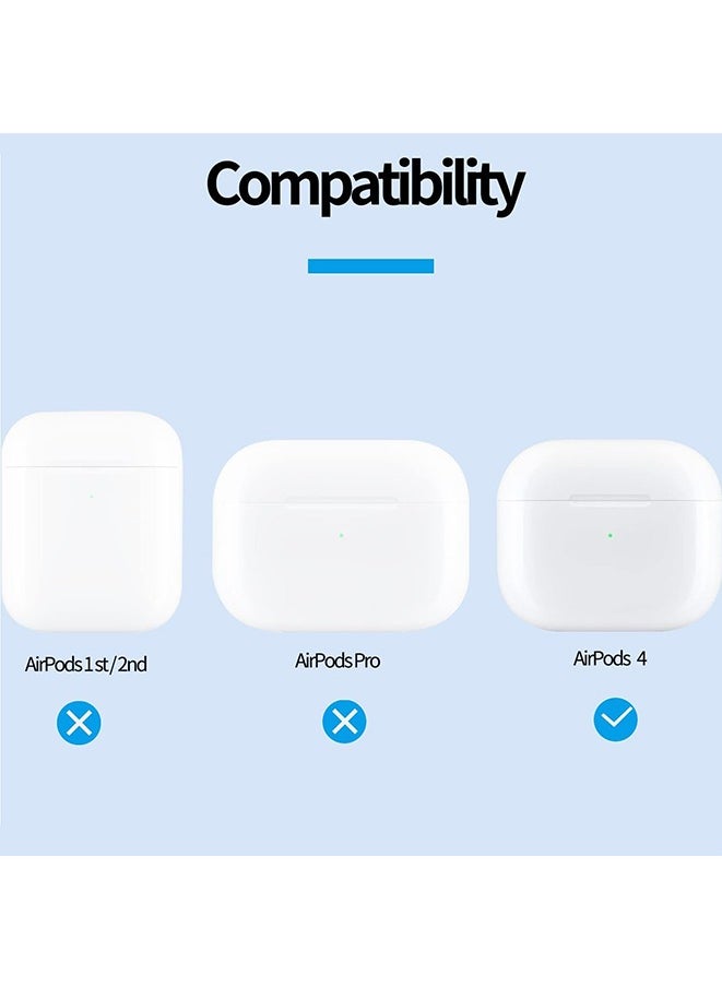 Beauenty Dust Guard Compatible with AirPods 4 Case - 2 Sets Ultra Slim Metal Dust Protection Sticker (Black)  - Image 3