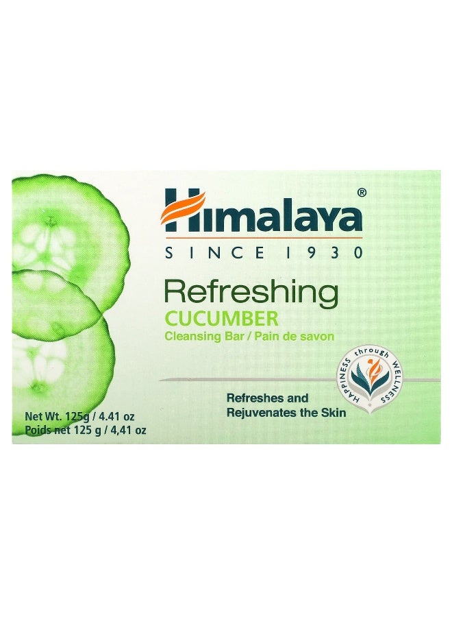 Himalaya Himalaya, Refreshing Cleansing Bar, Cucumber, 4.41 oz (125 g)  - Image 1