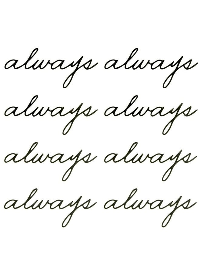 Oottati Small Cute Temporary Tattoo Words Quote Always Arm (Set of 2) - Image 3