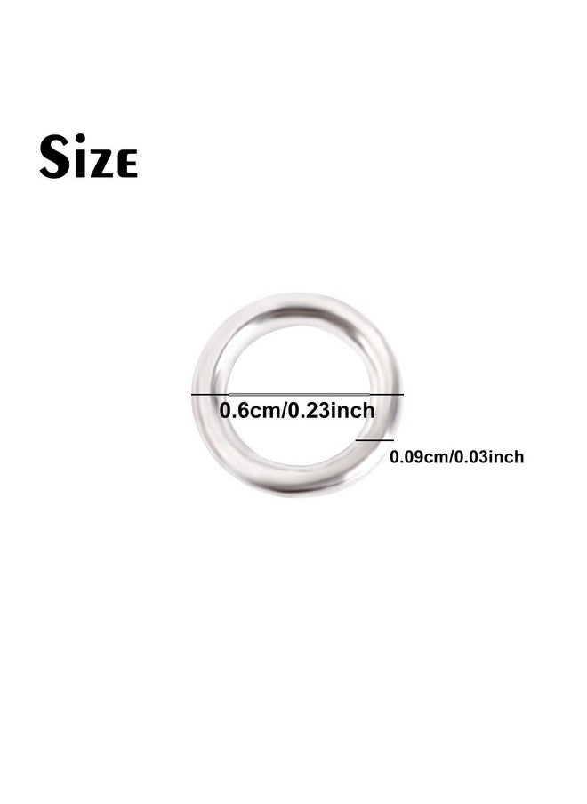 Souarts - 6Mm Pack Of 500Pcs Silver Color 20 Gauge Closed Jump Rings For Necklace Bracelet Jewelry Making - Image 1