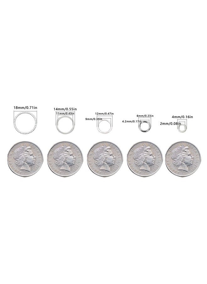 Souarts - 6Mm Pack Of 500Pcs Silver Color 20 Gauge Closed Jump Rings For Necklace Bracelet Jewelry Making - Image 1