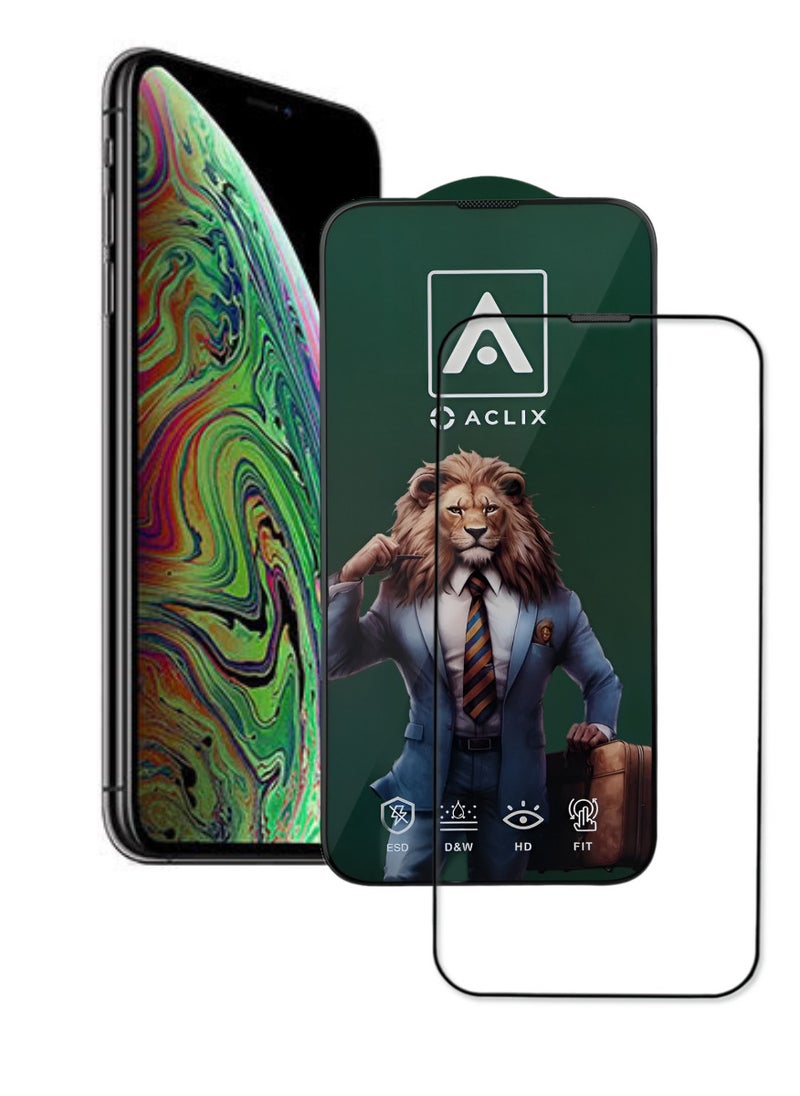 ACLIX Antistatic ESD Dustproof Premium Quality High Definition Tempered Glass Screen Protector Designed For  iPhone XS - Image 1