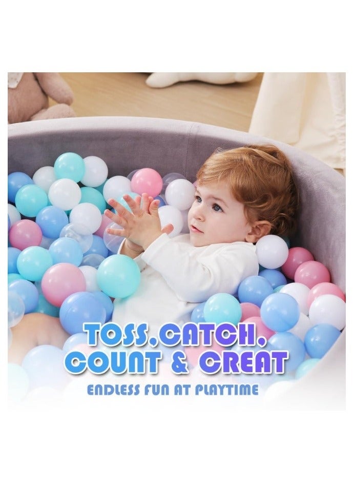 LIXADA 50-Piece Soft Ocean Pit Toy Balls Play Set Multicolored For Babies Kids Children Soft Plastic Birthday Parties Events Playground Games Pool  Age Group 1+ Years - Image 4