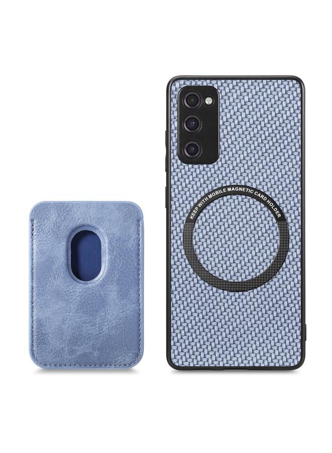 اس-توب جراب لهاتف Samsung Galaxy S21 FE 5G مصنوع من ألياف الكربون والجلد مع بطاقة مغناطيسية من Magsafe - Image 3