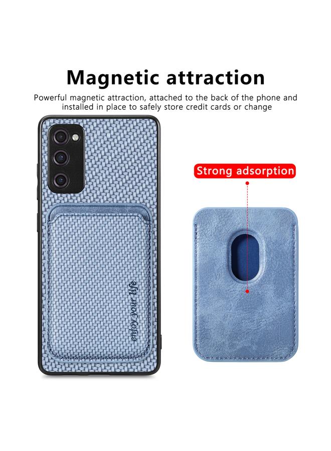 اس-توب جراب لهاتف Samsung Galaxy S21 FE 5G مصنوع من ألياف الكربون والجلد مع بطاقة مغناطيسية من Magsafe - Image 4