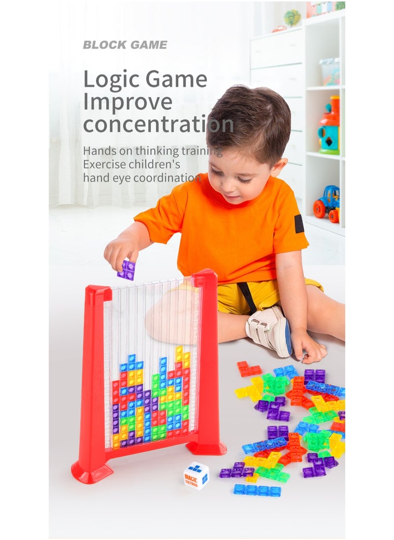 Educational Tetris Block Variety Block Puzzle Tabletop Game Intelligence Clearance Toy (2143 Tetris Puzzle Red Color Box)  - Image 5