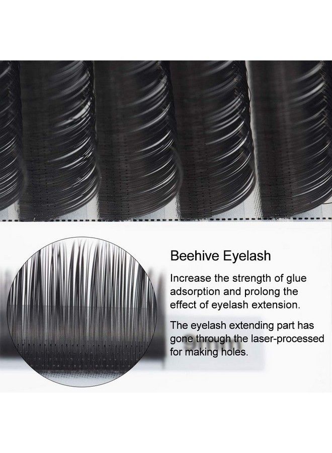 NAGARAKU Laser Beehive Eyelash Extension Longer Lasting Individual Matte Black Clusters16 Rows Beauty Salon Eyelash Makeup (Length Mix 7 15Mm Thickness 0.12Mm Curl C) - Image 4