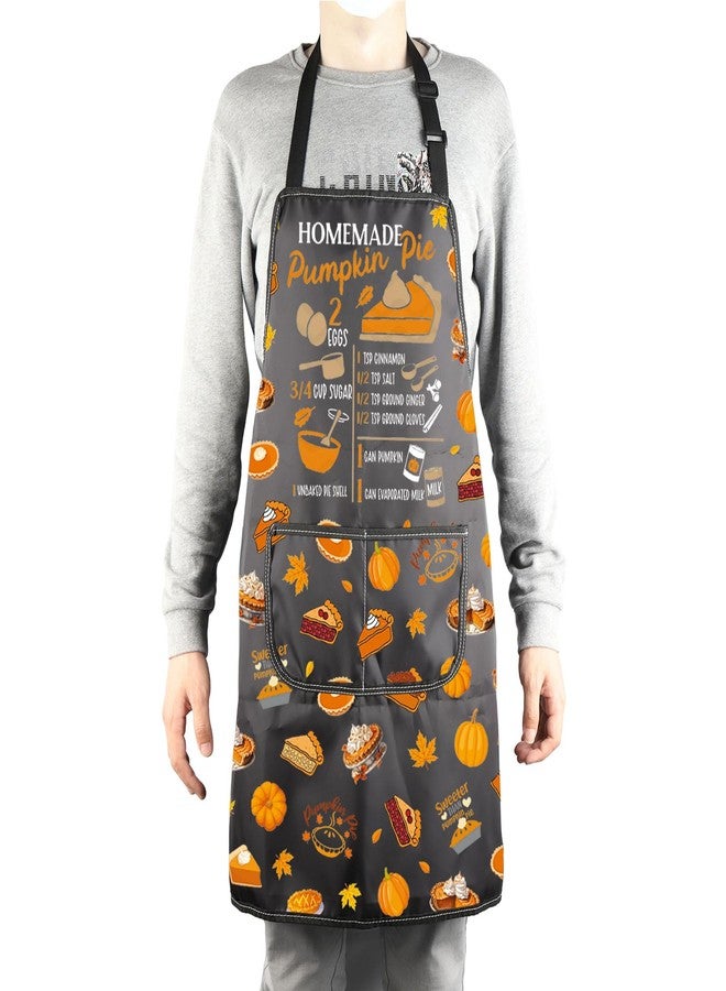 MBMSO Pie Baking Apron Pumpkin Pie Recipe Apron Pie Making Gift for Baking Lover Pastry Chef Gift for Pie Baker Kitchen Apron (Pumpkin Pie Apron-b) - Image 4