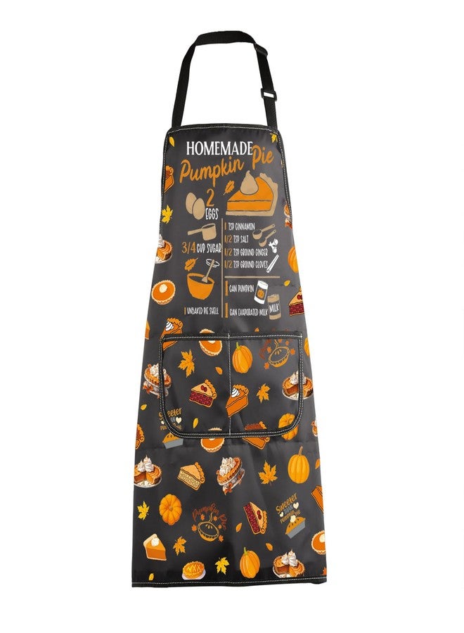 MBMSO Pie Baking Apron Pumpkin Pie Recipe Apron Pie Making Gift for Baking Lover Pastry Chef Gift for Pie Baker Kitchen Apron (Pumpkin Pie Apron-b) - Image 1