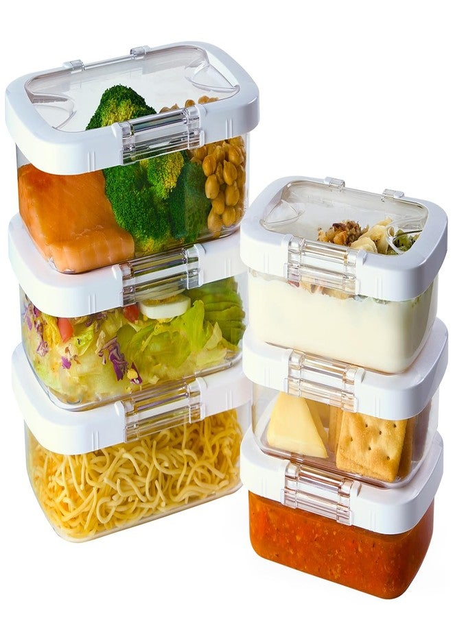 Felli Duo Loc Tritan Containers for Reheating Microwave Safe Box, Airtight Food Storage for Fridge Freezer, On The Go Lunch Container for Adults for Weekly Meal Plan Picnic Travel (6pk) - Image 1