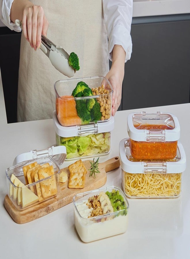 Felli Duo Loc Tritan Containers for Reheating Microwave Safe Box, Airtight Food Storage for Fridge Freezer, On The Go Lunch Container for Adults for Weekly Meal Plan Picnic Travel (6pk) - Image 2