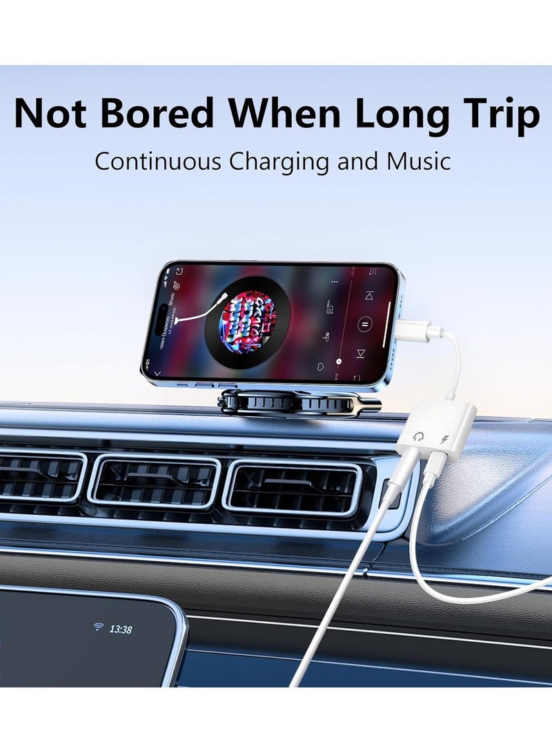 JAJEEK USB C to 3.5mm Headphone Jack and Charger Adapter,2-in-1 Audio & Fast Charging Splitter for Apple iPhone 17/16/15/Pro/Pro Max, iPad,Samsung, Pixel&More- 2Pack - Image 2