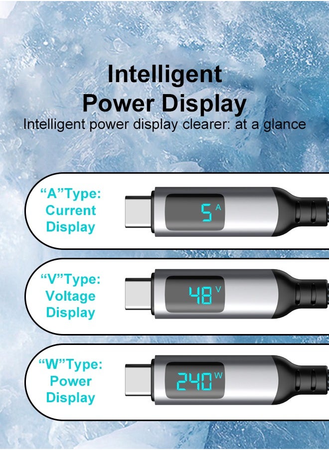 urtech URTECH 240W USB4 Cable with Smart LED Display | Real-Time Power & Data Monitoring | 40Gbps Transfer | 8K@60Hz Video  - Image 4