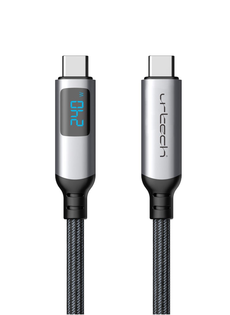 urtech URTECH 240W USB4 Cable with Smart LED Display | Real-Time Power & Data Monitoring | 40Gbps Transfer | 8K@60Hz Video  - Image 1
