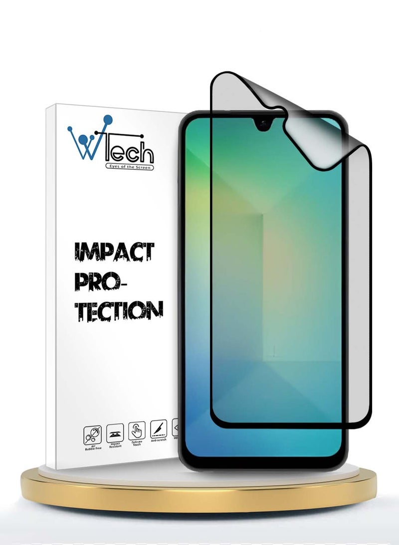 Wtech Samsung Galaxy A26 5G 2024 Premium Nano Ceramic Full Glue Full Cover Matte Flexible Screen Protector - Clear/Black - Image 1