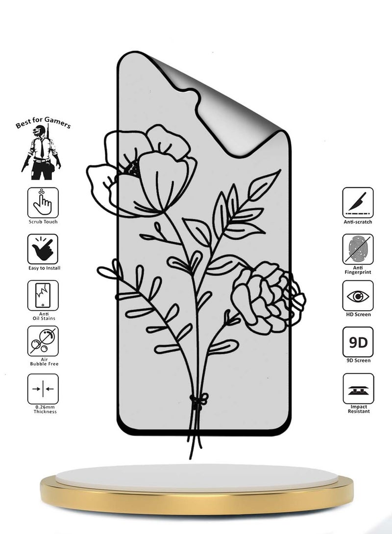 Wtech Samsung Galaxy A26 5G 2024 Premium Nano Ceramic Full Glue Full Cover Matte Flexible Screen Protector - Clear/Black - Image 2