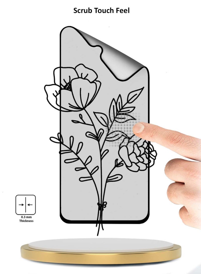 Wtech Samsung Galaxy A26 5G 2024 Premium Nano Ceramic Full Glue Full Cover Matte Flexible Screen Protector - Clear/Black - Image 3