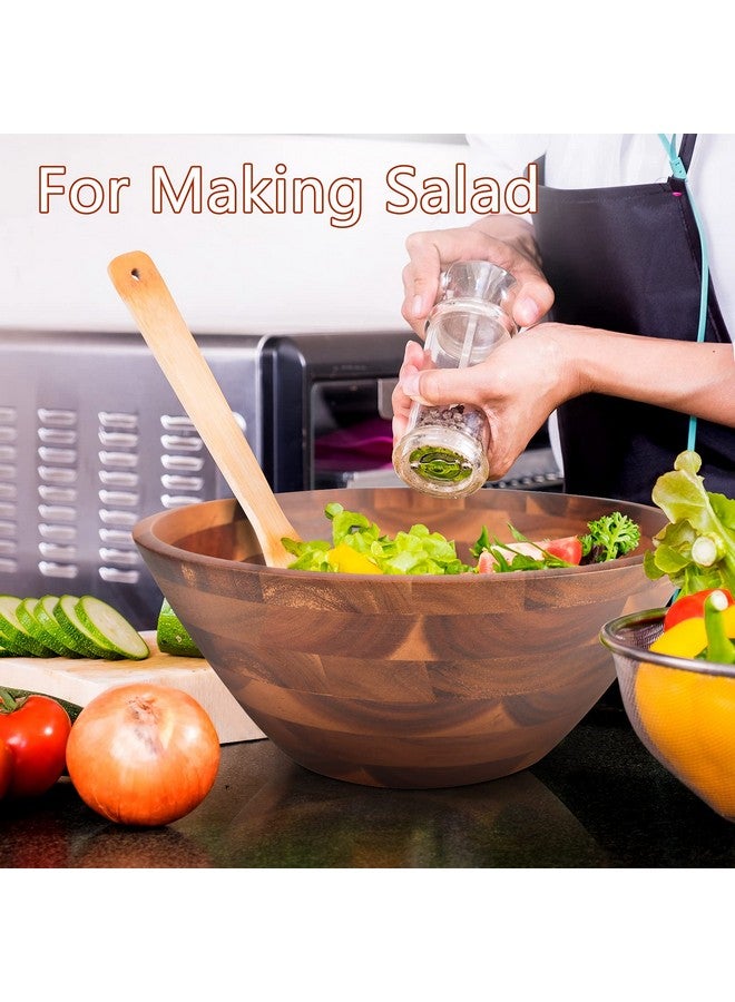 AIDEA Acacia Wood Serving Bowl for Fruits or Salads, 11" Diameter x 4.5" Height, Wooden Single Salad Bowl - Image 4