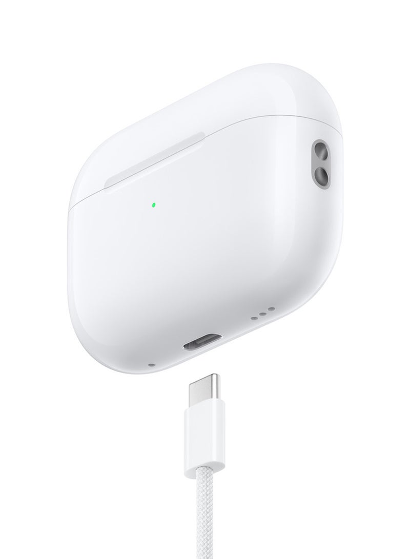 Apple AirPods Pro 2 Wireless Earbuds, Bluetooth Headphones, Active Noise Cancellation, Hearing Aid Feature, Transparency, Personalized Spatial Audio, High-Fidelity Sound, H2 Chip, USB-C Charging White - Image 5