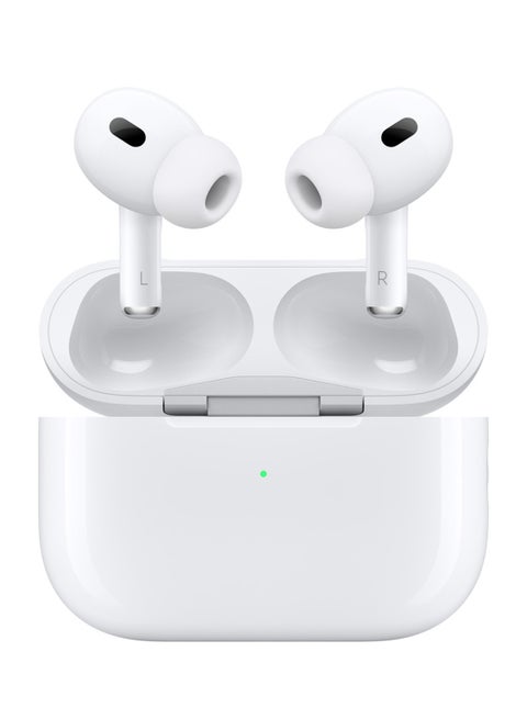 AirPods Pro 2 Wireless Earbuds, Bluetooth Headphones, Active Noise Cancellation, Hearing Aid Feature, Transparency, Personalized Spatial Audio, High-Fidelity Sound, H2 Chip, USB-C Charging White