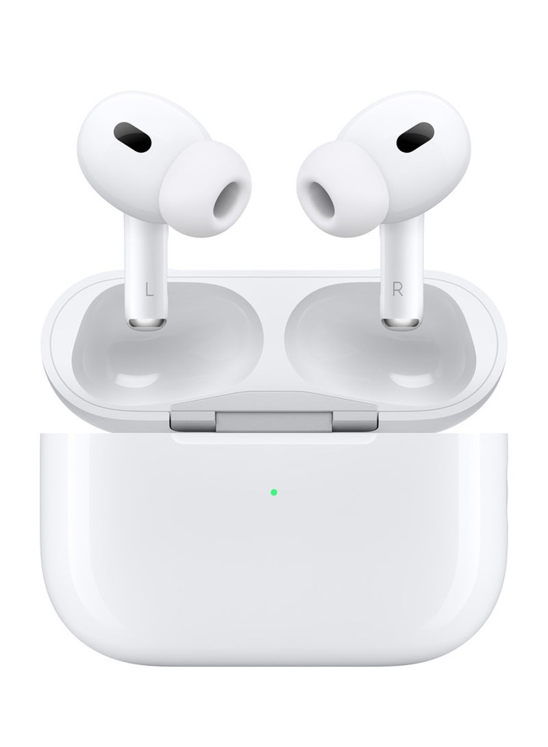 Apple AirPods Pro 2 Wireless Earbuds, Bluetooth Headphones, Active Noise Cancellation, Hearing Aid Feature, Transparency, Personalized Spatial Audio, High-Fidelity Sound, H2 Chip, USB-C Charging White - Image 1