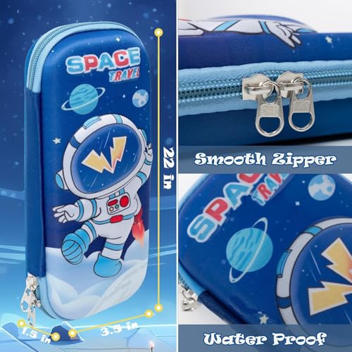 Xpandio 3D Space Pencil Pouch for Boys - Multipurpose Zipper Pencil Pouch, Pencil Box for Child, Pencil Case for Children, Return Gifts for Child, Pencil Case for School Boys and Girls (Space Travel) - Image 3